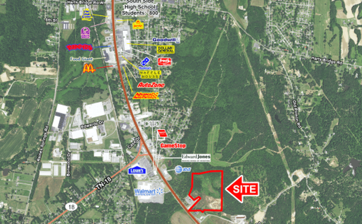 Pictures of Land property located at Highway 45 S & Meridian Springs Dr, Jackson, TN 38301 for sales - image #1