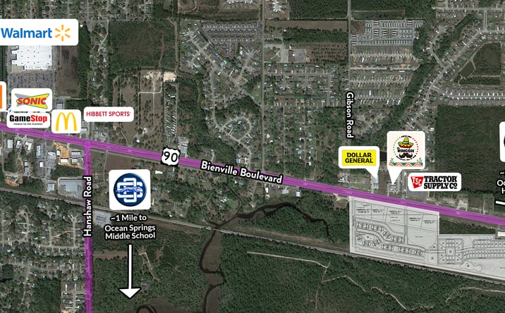 Pictures of Multifamily property located at Highway 90/ Bienville Blvd, Ocean Springs, MS 39564 for sales - image #1