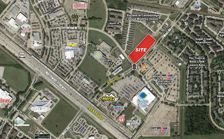 Pictures of Land, Retail property located at NWC West Rd & Castlebridge Dr, Houston, TX 77065 for sales - image #1