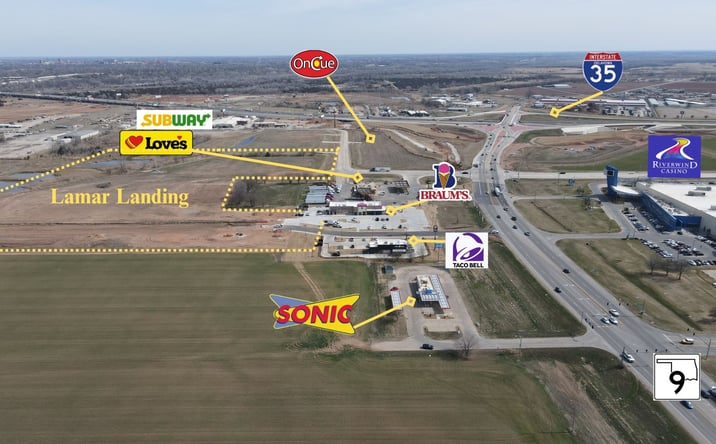 Pictures of Retail, Hospitality, Land property located at Hwy 9 West @ S. Interstate 35, Newcastle, OK 73072 for sales - image #1