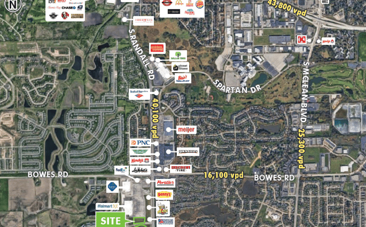 Pictures of Land property located at 1100 Randall Rd, Elgin, IL 60124 for sales - image #1