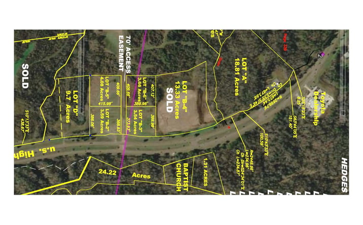 Pictures of Land property located at Lot B-5  Hwy 61 South, Natchez, MS 39120 for sales - image #1