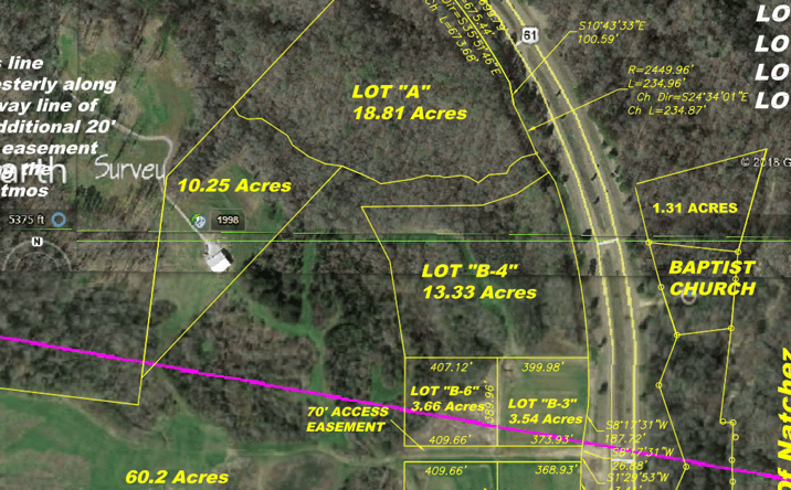Pictures of Land property located at LOT E-2B Hedges Dev Hwy 61 South, Natchez, MS 39120 for sales - image #1