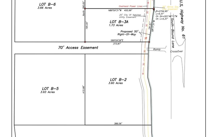 Pictures of Land property located at Lot B-3A Hedges Development Hwy 61 South, Natchez, MS 39120 for sales - image #1