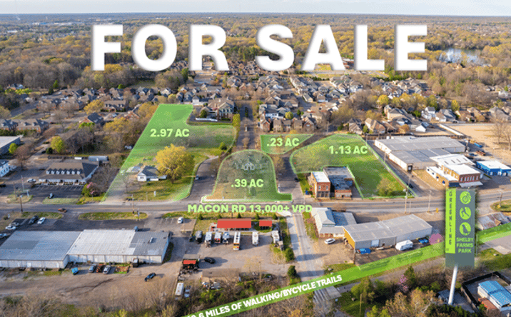 Pictures of Retail, Mixed Use, Land property located at 8556 Macon Rd, Cordova, TN 38018, 8534 Macon Rd, Cordova, TN 38018, 0 Macon Rd, 1.74 Acres, Cordova, TN 38018, 0 Macon Rd, 0.23 Acres, Cordova, TN 38018, 0 Macon Rd, 1.13 Acres, Cordova, TN 38018, 0 Macon Rd, 1.23 Acres, Cordova, TN 38018 for sales - image #1