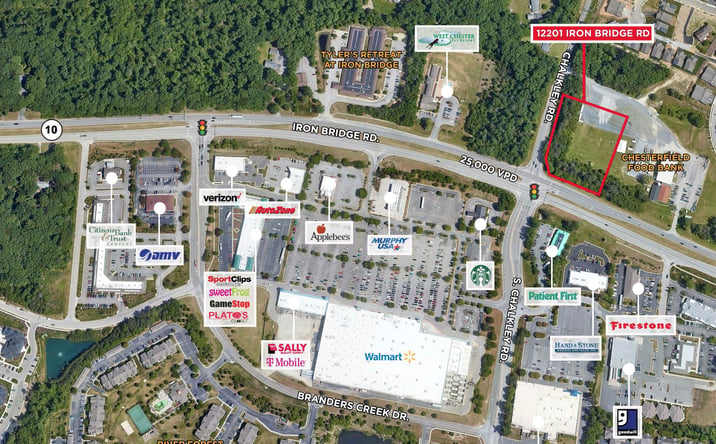Pictures of Land property located at 12201 Iron Bridge Rd & Iron Bridge Road & Chalkley Road, Chester, VA 23831 for sales - image #1