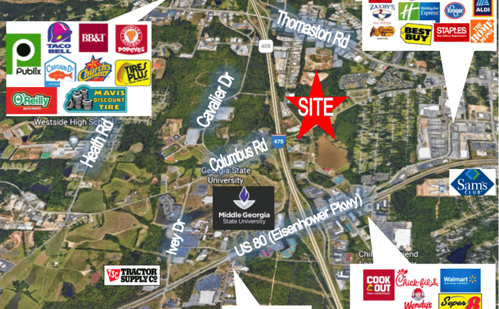 Pictures of Land property located at 5025 Columbus Rd, Macon, GA 31206 for sales - image #1