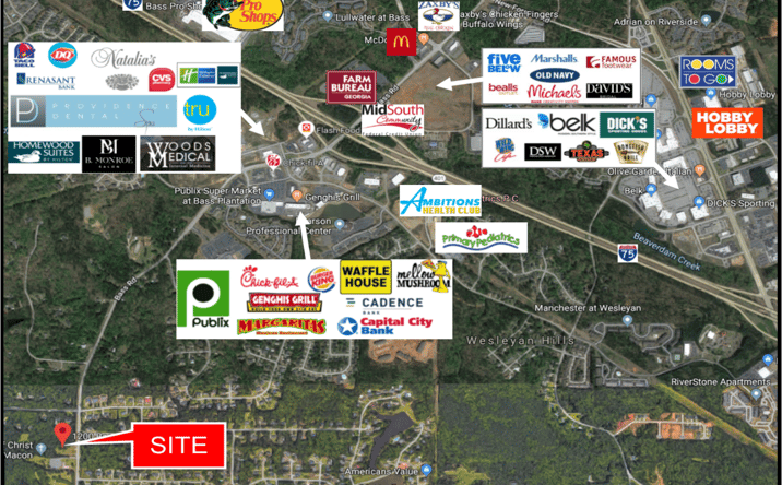 Pictures of Land property located at 1200 Bass Rd, Macon, GA 31210 for sales - image #1