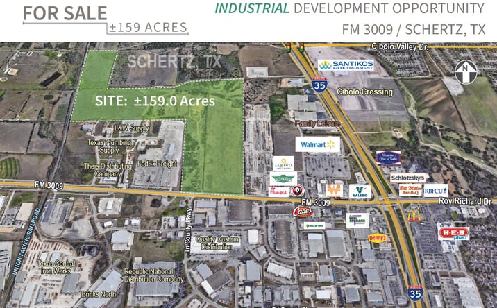 Pictures of Land property located at FM 3009 & IH 35, Schertz, TX 78154 for sales - image #1