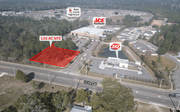 Pictures of Land property located at 6567 US Hwy 90, Glen Saint Mary, FL 32040 for sales - image #1