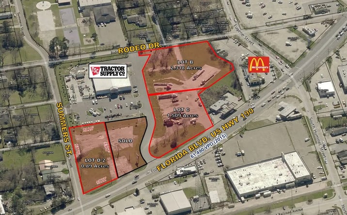 Pictures of Land property located at 256 Florida Blvd, Denham Springs, LA 70726 for sales - image #1