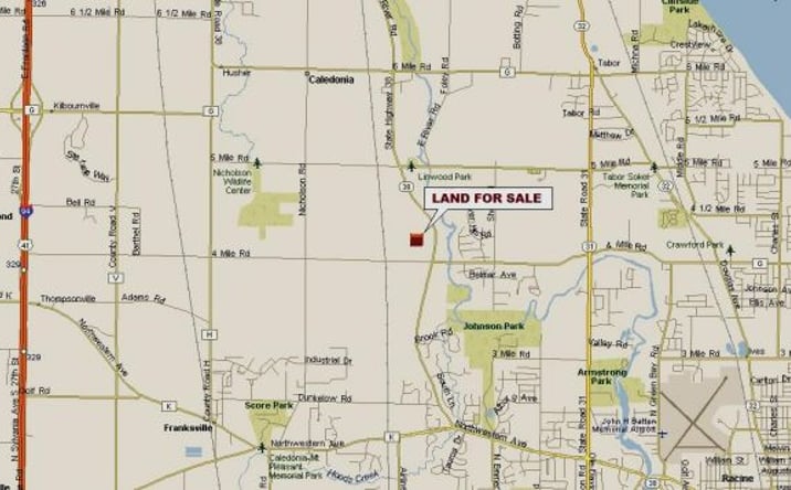 Pictures of Land property located at West Side of STH 38 Just North of Four Mile Road, Caledonia, WI 53402 for sales - image #1