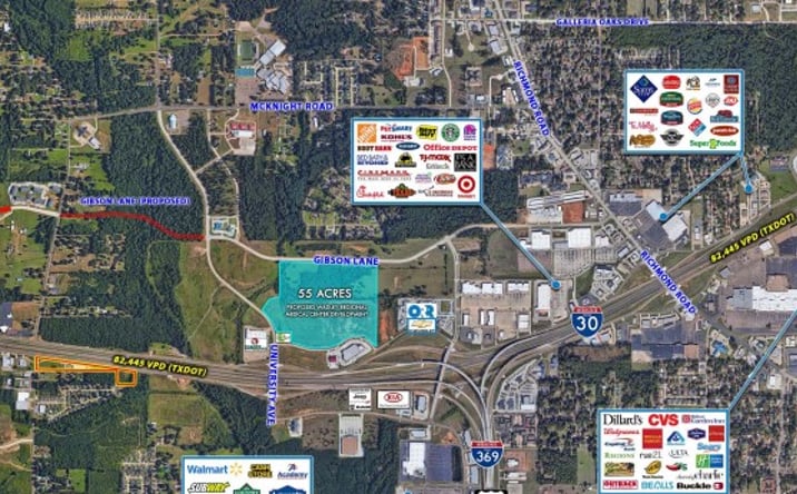 Pictures of Land property located at south I-30 Frontage @ Pecan street, Texarkana, TX 75503 for sales - image #1