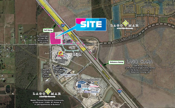 Pictures of Land property located at NWC of Interstate 45 & Holland Rd, Dickinson, TX 77591 for sales - image #1