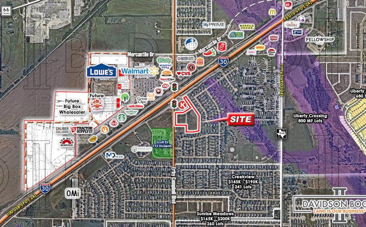 Pictures of Land property located at SEC I-30 & Erby Campbell Blvd, Royse City, TX 75189 for sales - image #1