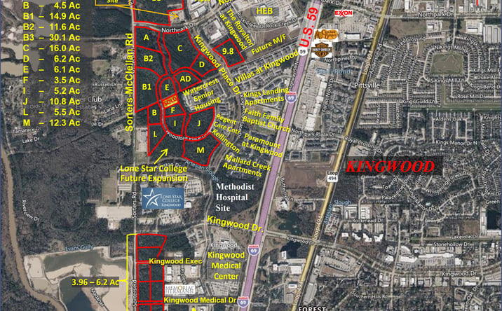 Pictures of Land property located at Kingwood Pl Dr, Sorters Rd, Northpark Dr, Houston, TX 77339 for sales - image #1