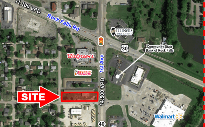 Pictures of Land property located at NWC Route 40 & W. 19th Street, Rock Falls, IL 61071 for sales - image #1