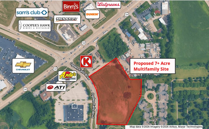 Pictures of Multifamily, Land property located at Ogden Falls Boulevard, Oswego, IL 60543 for sales - image #1