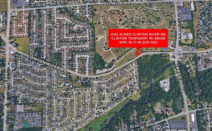Pictures of Land property located at 0.62 Acres on Corner of Clinton River Road, Clinton Township, MI 48038 for sales - image #1