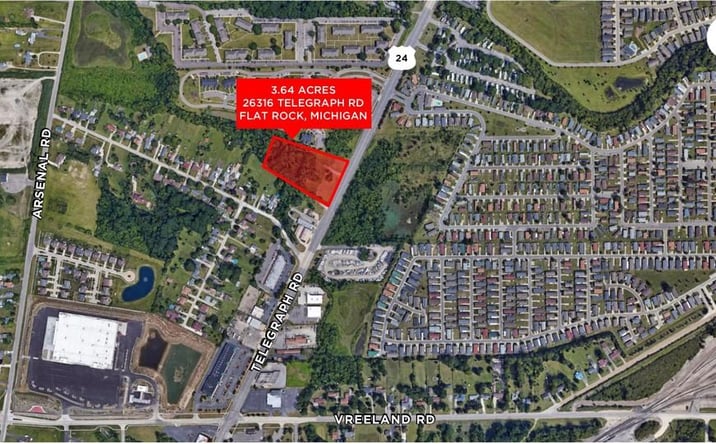 Pictures of Land property located at 26316 Telegraph Road, Flat Rock, MI 48134 for sales - image #1