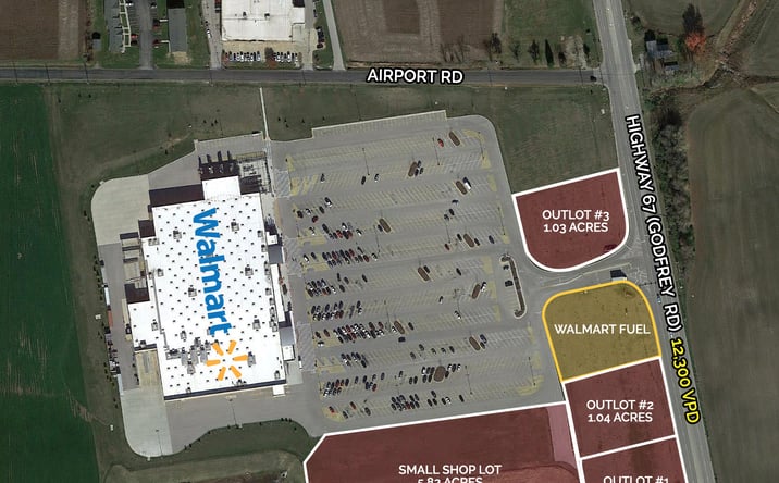 Pictures of Land property located at Highway 67 & Airport Road, Godfrey, IL 62053 for sales - image #1