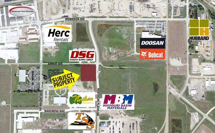 Pictures of Land property located at 3207 Airway Avenue- 2.5 Acre, Bismarck, ND 58504 for sales - image #1