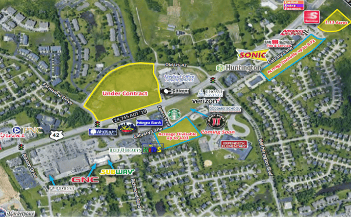 Pictures of Land property located at Multiple Parcels From 1 Acre to 12 Acres Contiguous, US-42 Florence/Union, KY 41042 for sales - image #1