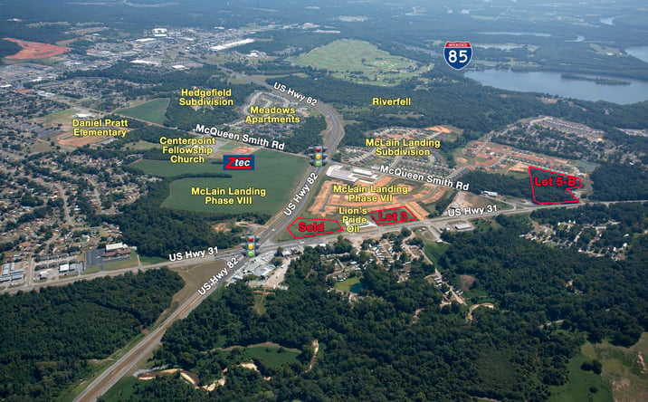 Pictures of Land property located at McQueen Smith Road & U.S. Hwy 31, Prattville, AL 36067 for sales - image #1