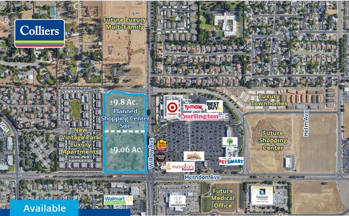 Pictures of Land property located at NWC Herndon & Willow Avenues, Fresno, CA 93720 for sales - image #1