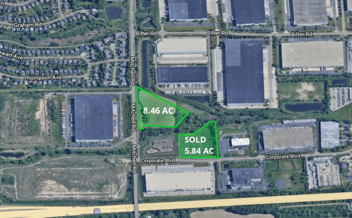 Pictures of Land property located at Mitchell Rd & Corporate Blvd, Aurora, IL 60505 for sales - image #1