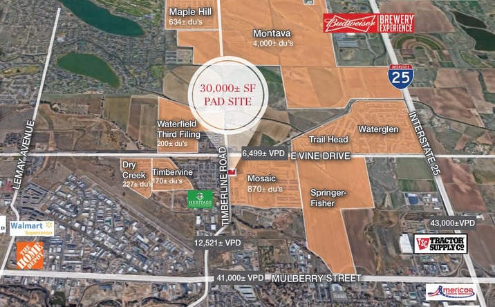 Pictures of Land property located at NEC of Timberline Road and Sykes Drive, Fort Collins, CO 80524 for sales - image #1