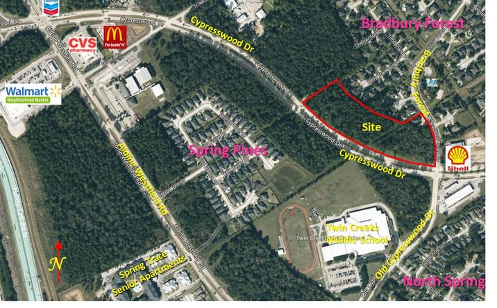 Pictures of Land, Special Purpose property located at NWC Cypresswood Dr @ Bradbury Forest, Spring, TX 77373 for sales - image #1