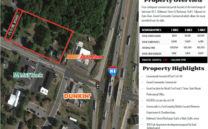 Pictures of Land property located at E Baltimore St, Greencastle, PA 17225 for sales - image #1