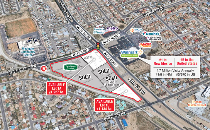 Pictures of Land, Retail property located at SWC 98th St. & Sage Rd. SW, Albuquerque, NM 87121 for sales - image #1