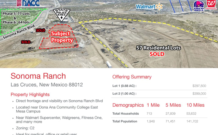 Pictures of Land property located at Sonoma Ranch Blvd, Las Cruces, NM 88012 for sales - image #1