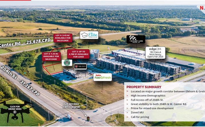 Pictures of Land, Mixed Use property located at SEC 204th & West Center Rd, Omaha, NE 68022 for sales - image #1