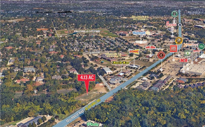 Pictures of Land property located at Swc Colleyville Blvd (Hwy 26) & Bransford Rd, Colleyville, TX 76034 for sales - image #1
