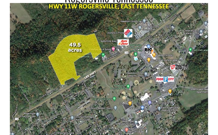 Pictures of Land property located at US-11W, Rogersville, TN 37857 for sales - image #1