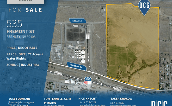 Pictures of Land property located at 535 Fremont St, Fernley, NV 89408 for sales - image #1