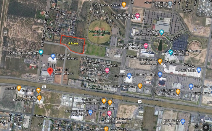 Pictures of Land property located at Kennedy Ave, McAllen, TX 78501 for sales - image #1
