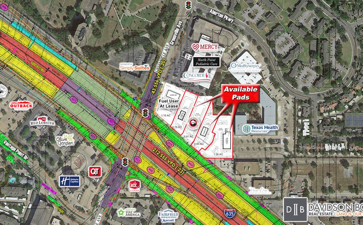 Pictures of Land property located at NEC LBJ Freeway (I-635) & Greenville Ave, Dallas, TX 75243 for sales - image #1