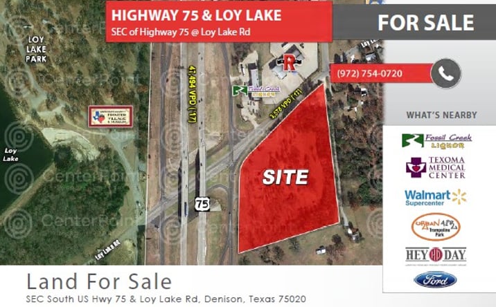 Pictures of Land property located at SEC of Highway 75 @ Loy Lake, Sherman, TX 75092 for sales - image #1