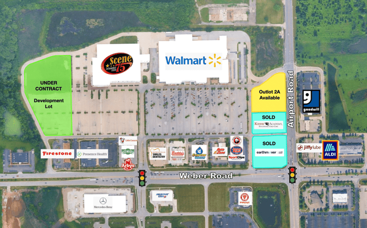 Pictures of Land property located at 404 Weber Rd - Outlot 2A, Romeoville, IL 60446, 404 Weber Rd - Outlot 2B, Romeoville, IL 60446, 404 Weber Rd Outlot 3, Romeoville, IL 60446, 404 Weber Rd - Development Lot, Romeoville, IL 60446 for sales - image #1