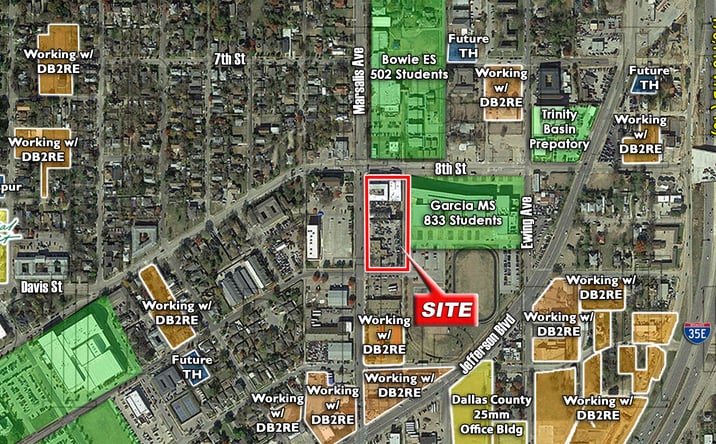 Pictures of Retail, Land property located at SEC - N. Marsalis Ave. & E 8th St., Dallas, TX 75203 for sales - image #1