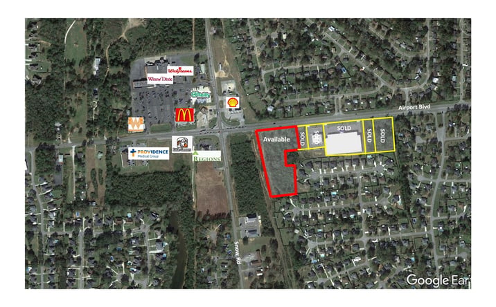 Pictures of Land property located at 9723 Airport Blvd, Mobile, AL 36608 for sales - image #1