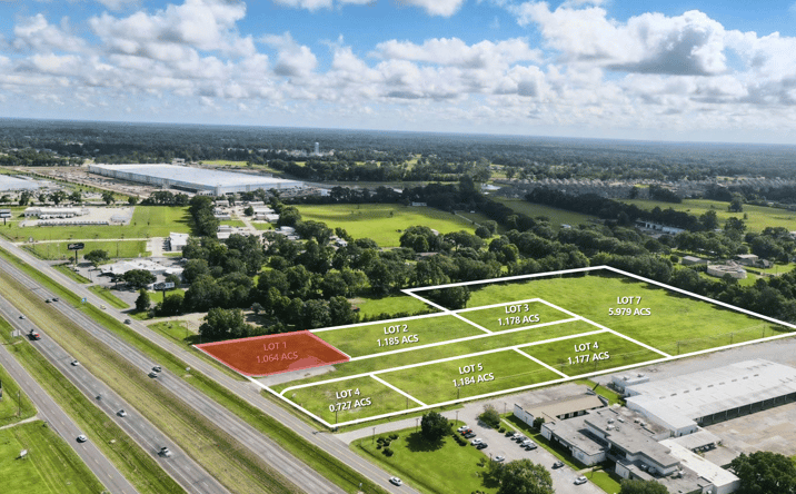 Pictures of Land property located at 3450 NE Evangeline Trwy, Lot 1, Lafayette, LA 70507 for sales - image #1