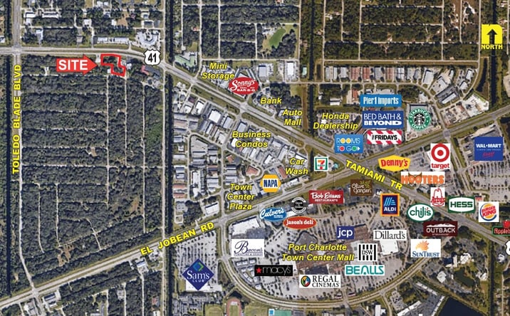 Pictures of Land property located at 913, 915 & 921 Tamiami Trail, Port Charlotte, FL 33953 for sales - image #1
