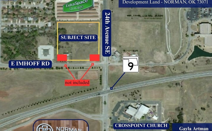 Pictures of Retail, Office, Senior Living property located at E. Imhoff and 24th Avenue SE, Norman, OK 73071 for sales - image #1