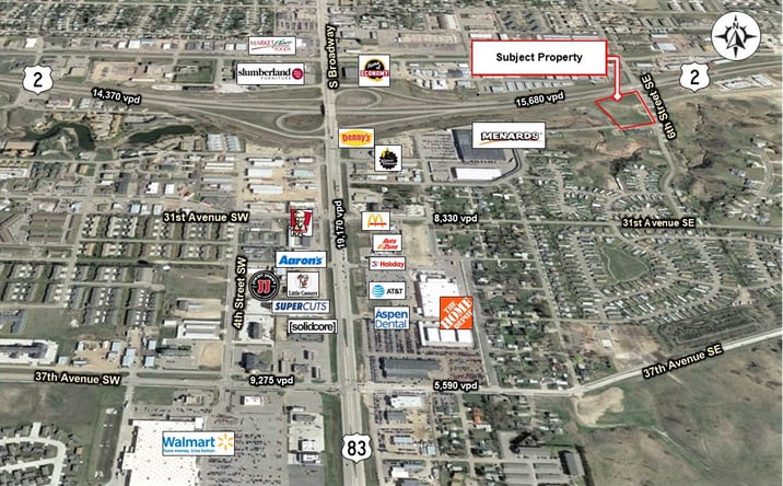 Pictures of Land property located at 6th St SE & 28th Ave SE, Minot, ND 58701 for sales - image #1