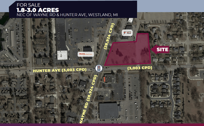 Pictures of Land property located at NEC OF WAYNE RD & HUNTER AVE, Westland, MI 48185 for sales - image #1